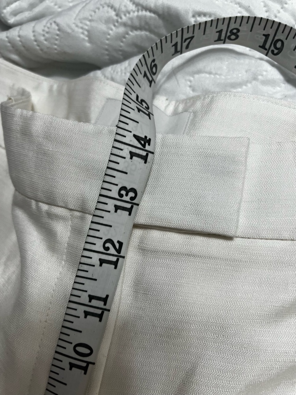 Banana Republic Cream High-Waist Straight Linen-Blend Pants 16 nwt - Picture 11 of 13